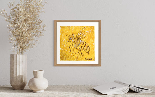 Bee, Fine Art Print, 30cm x30cm, Emmanuelle Erard Art