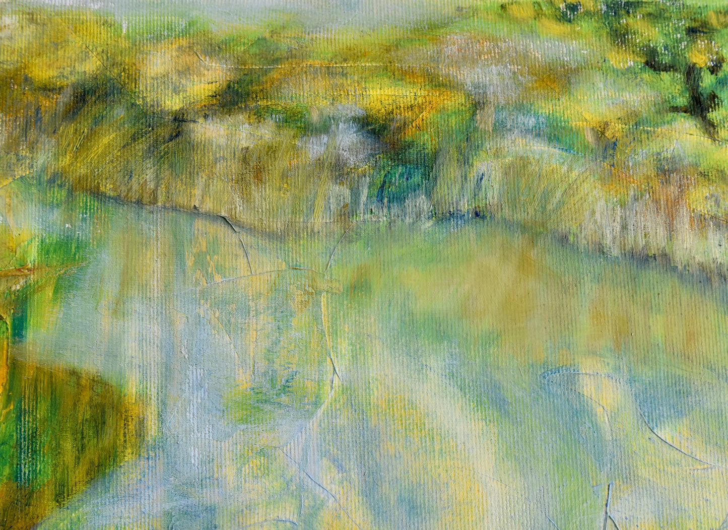 Bath, Baignade, Oil Painting on canva, detail brush, Emamnuelle Erard Art