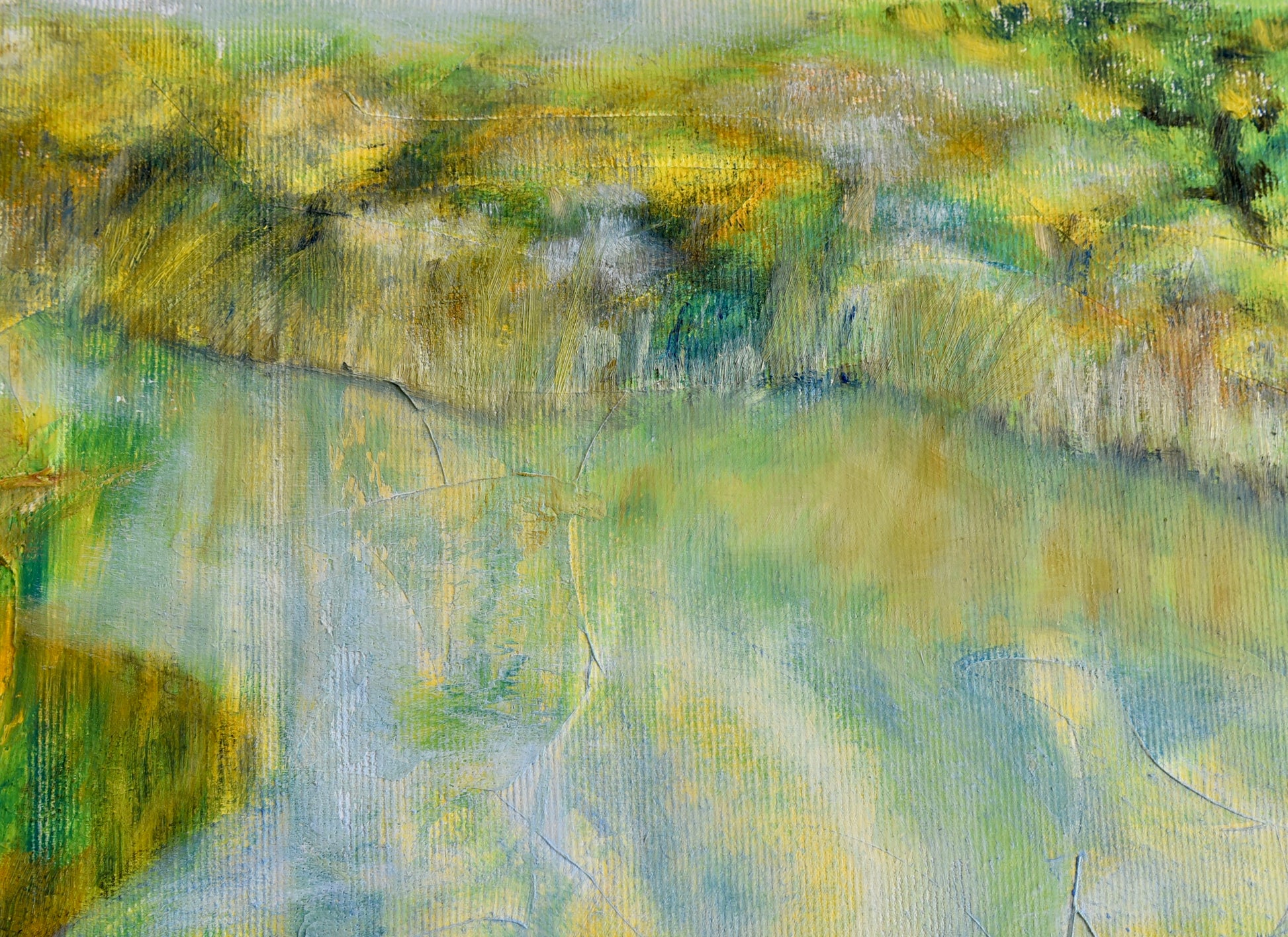 Bath, Baignade, Oil Painting on canva, detail brush, Emamnuelle Erard Art
