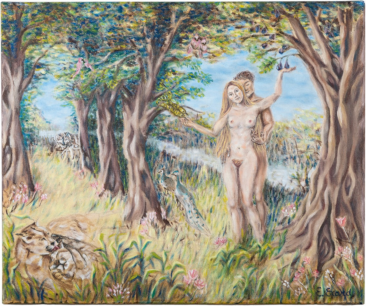 Garden of love - original oil painting