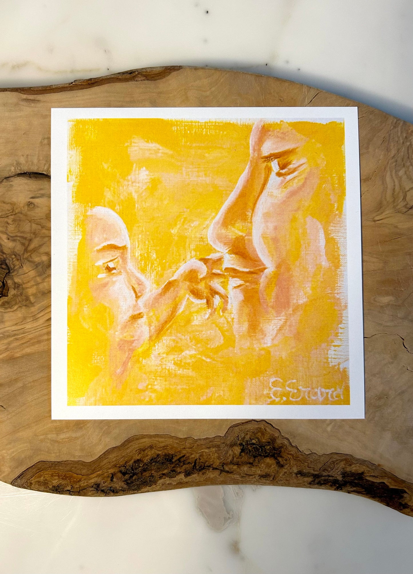 Joy of birth, set of 5  cards, A6, Emmanuelle Erard Art