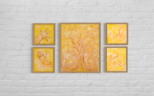 Birth mini collection - print arrangement with frame