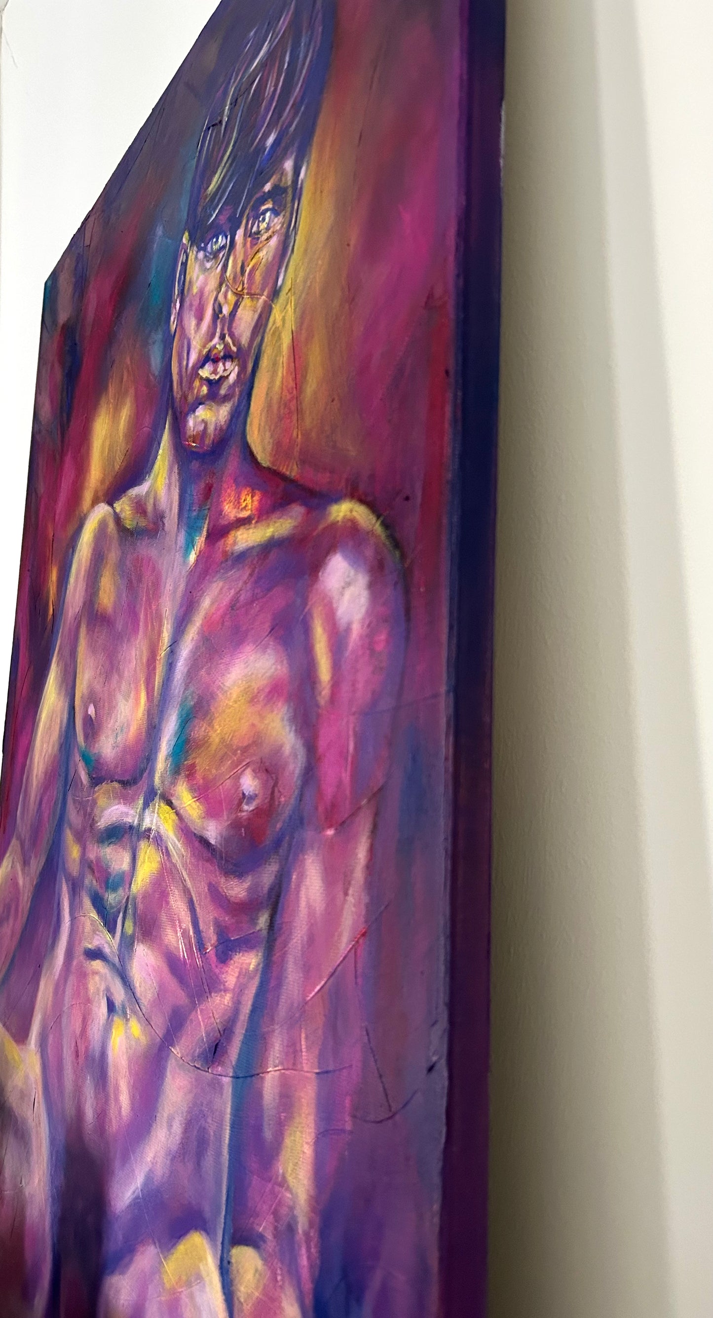 Le regard sensuel - original oil painting