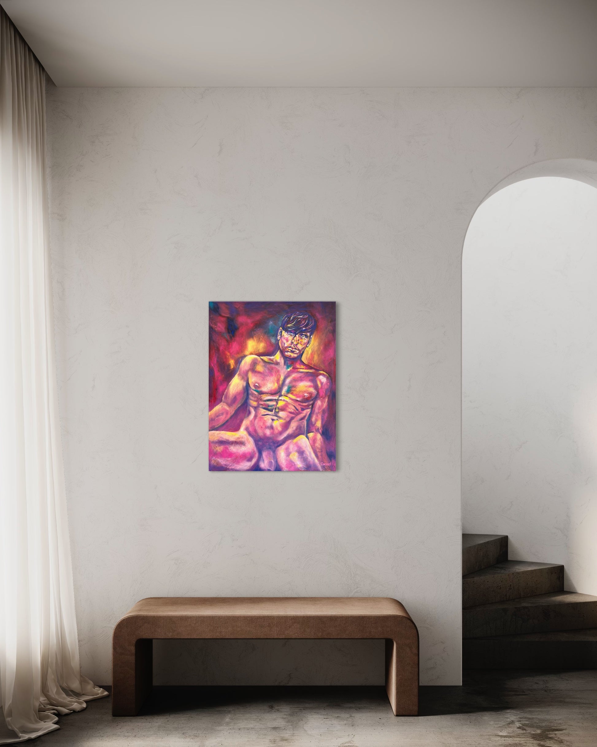 Sensual energy in your space, original oil painting I desire you