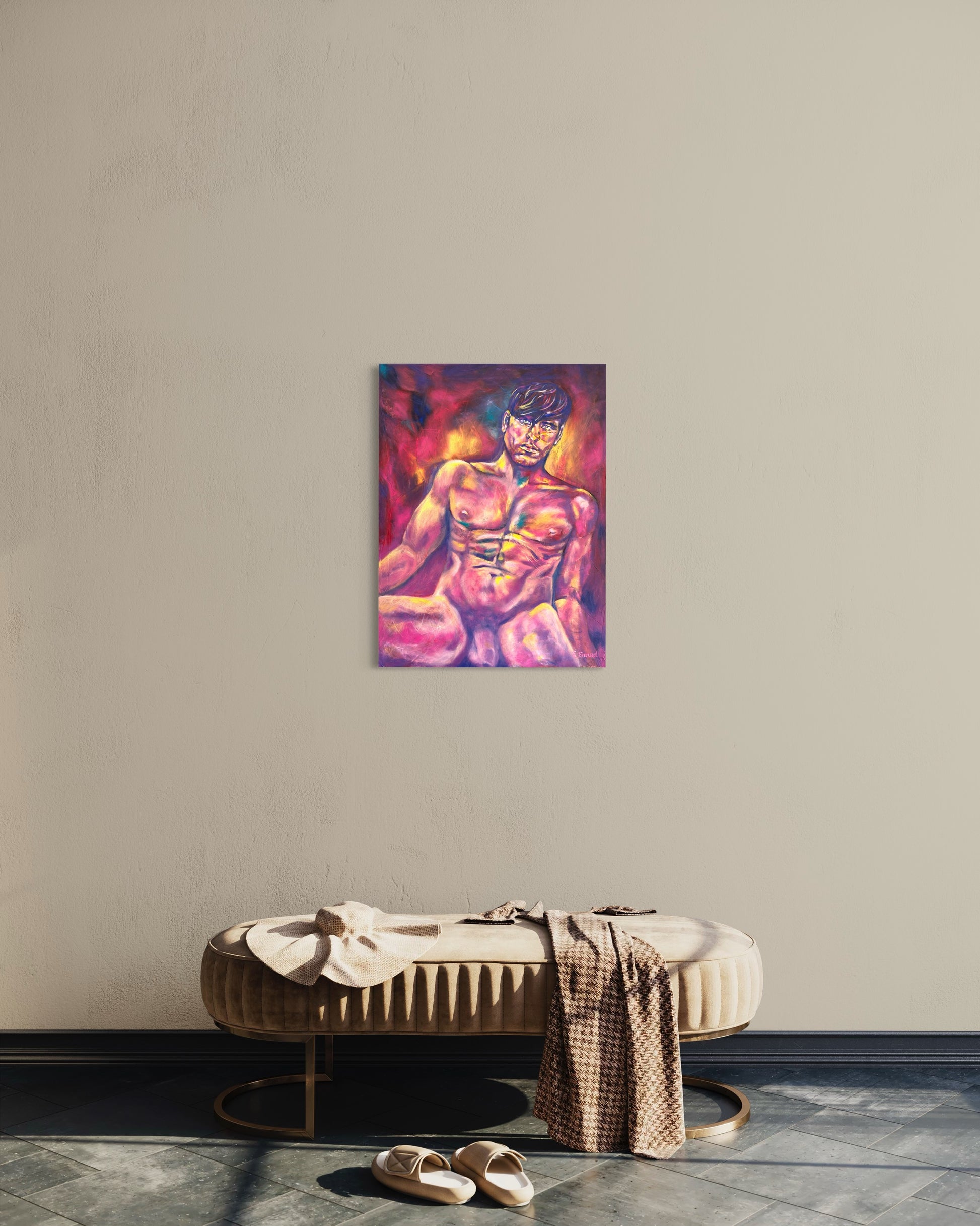 Sensual energy in your space, original oil painting I desire you