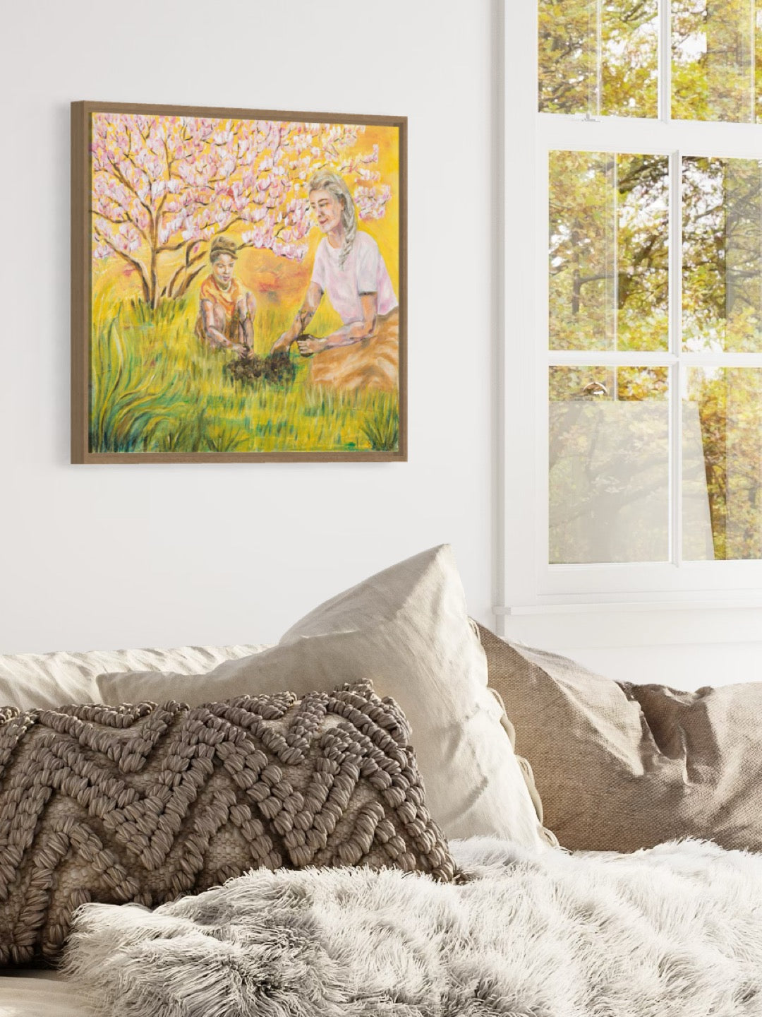 I love you little boy I love you grandma oil painting Emmanuelle Erard Art