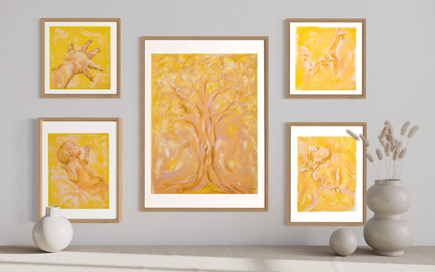 Joy of birth - set of 5 prints