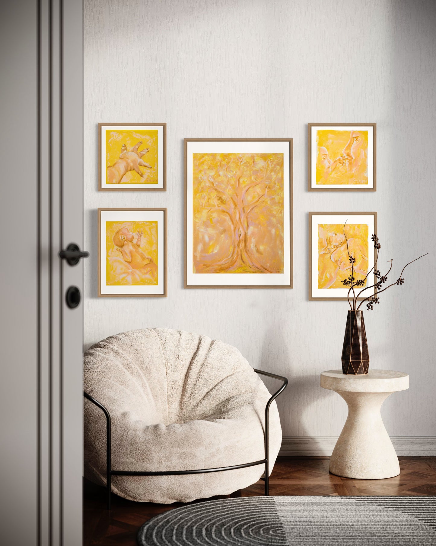 Joy of birth - set of 5 prints