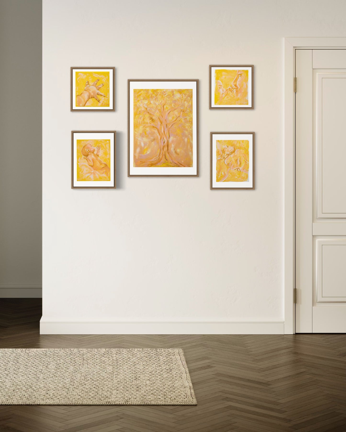 Joy of birth - set of 5 prints