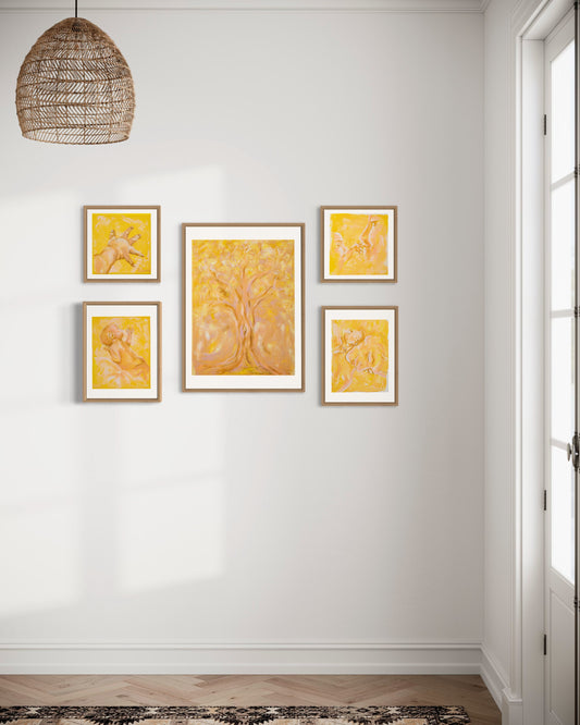 Joy of birth - set of 5 prints