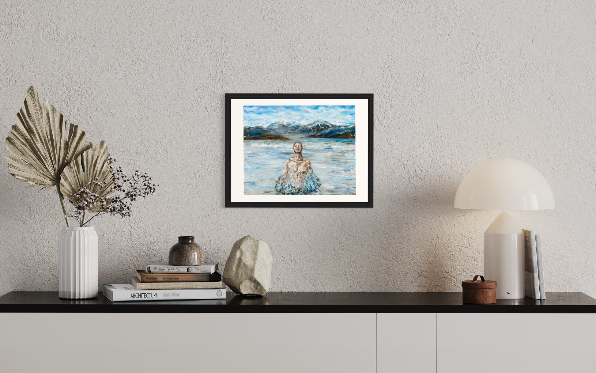 Man and Ice Fine Art Print open edition 30x40cm, Emmanuelle Erard Art