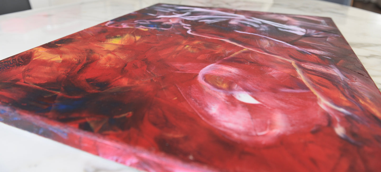 man and fire detail painting border