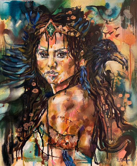 Many Faces Goddess - original painting