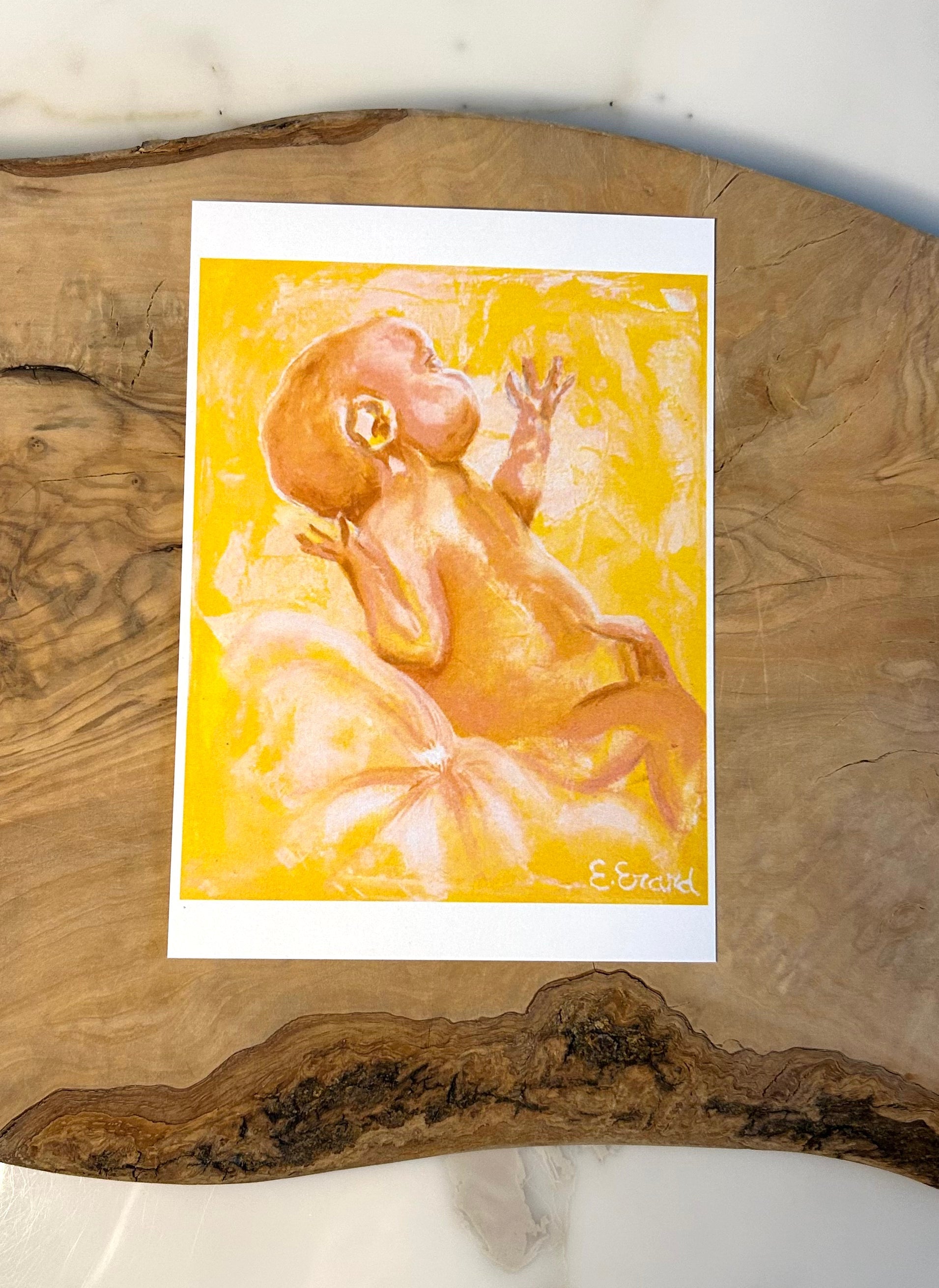 Joy of birth, set of 5  cards, A6, Emmanuelle Erard Art