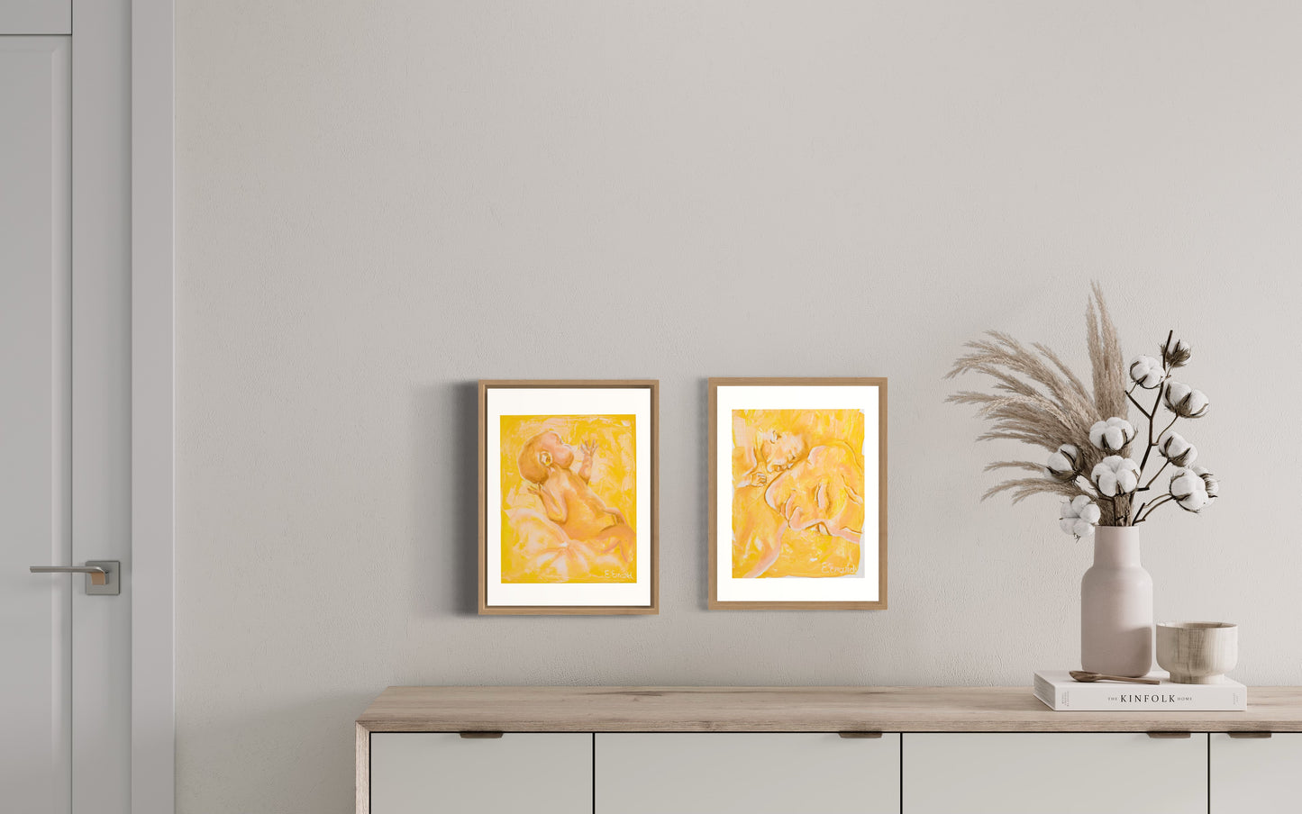 Newborn and baby mama cuddle, Fine Art Prints, 30x40cm, Emmanuelle Erard Art