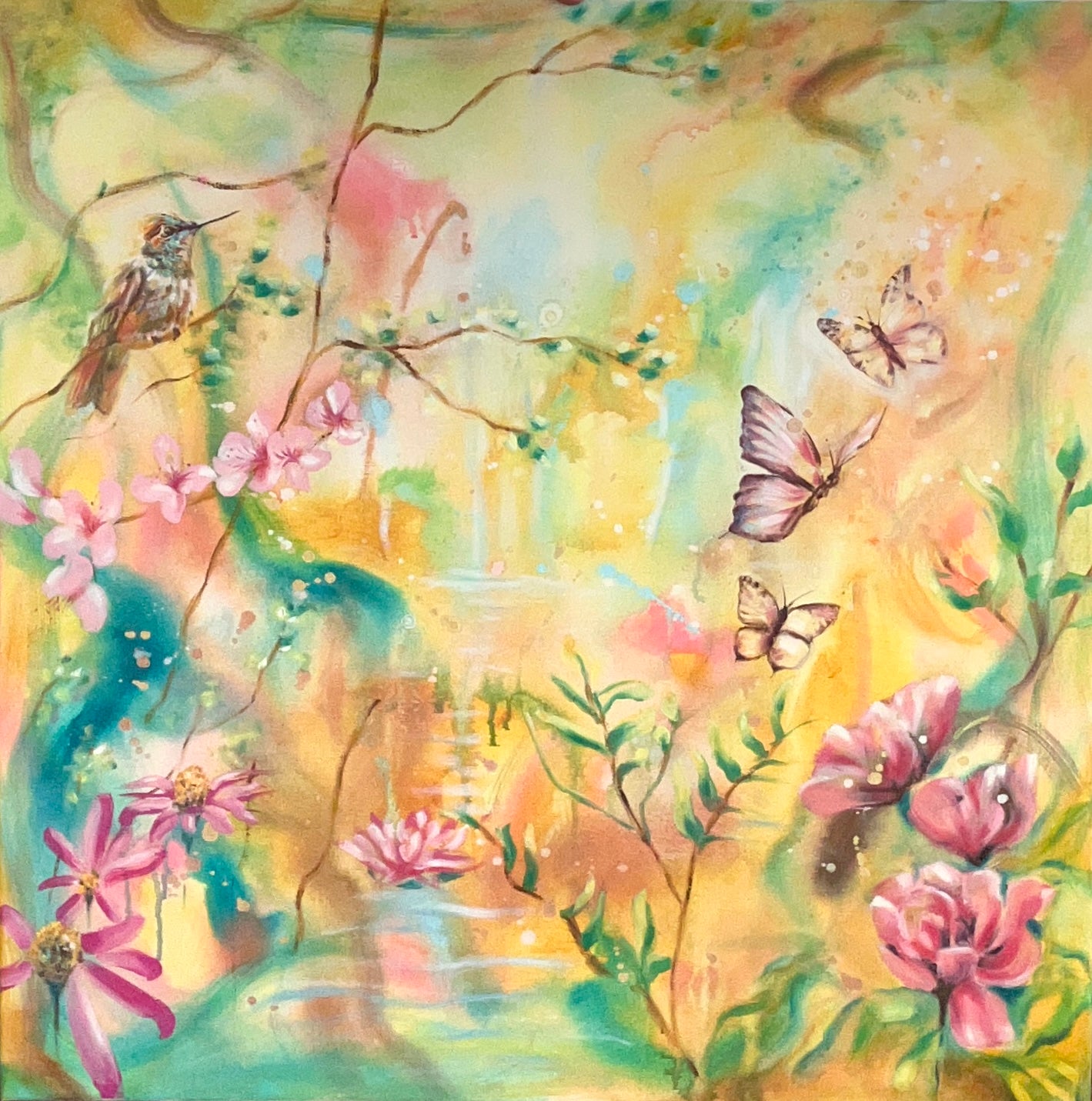 Paradise, Original oil painting, Emmanuelle Erard Art