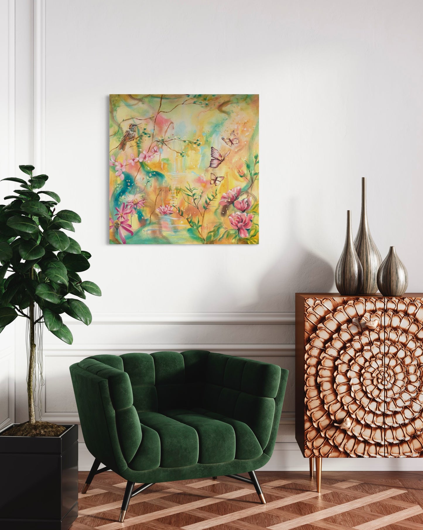 Paradise, Original oil painting, Emmanuelle Erard Art