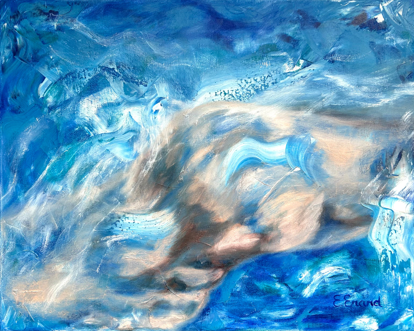 Swim - original oil painting