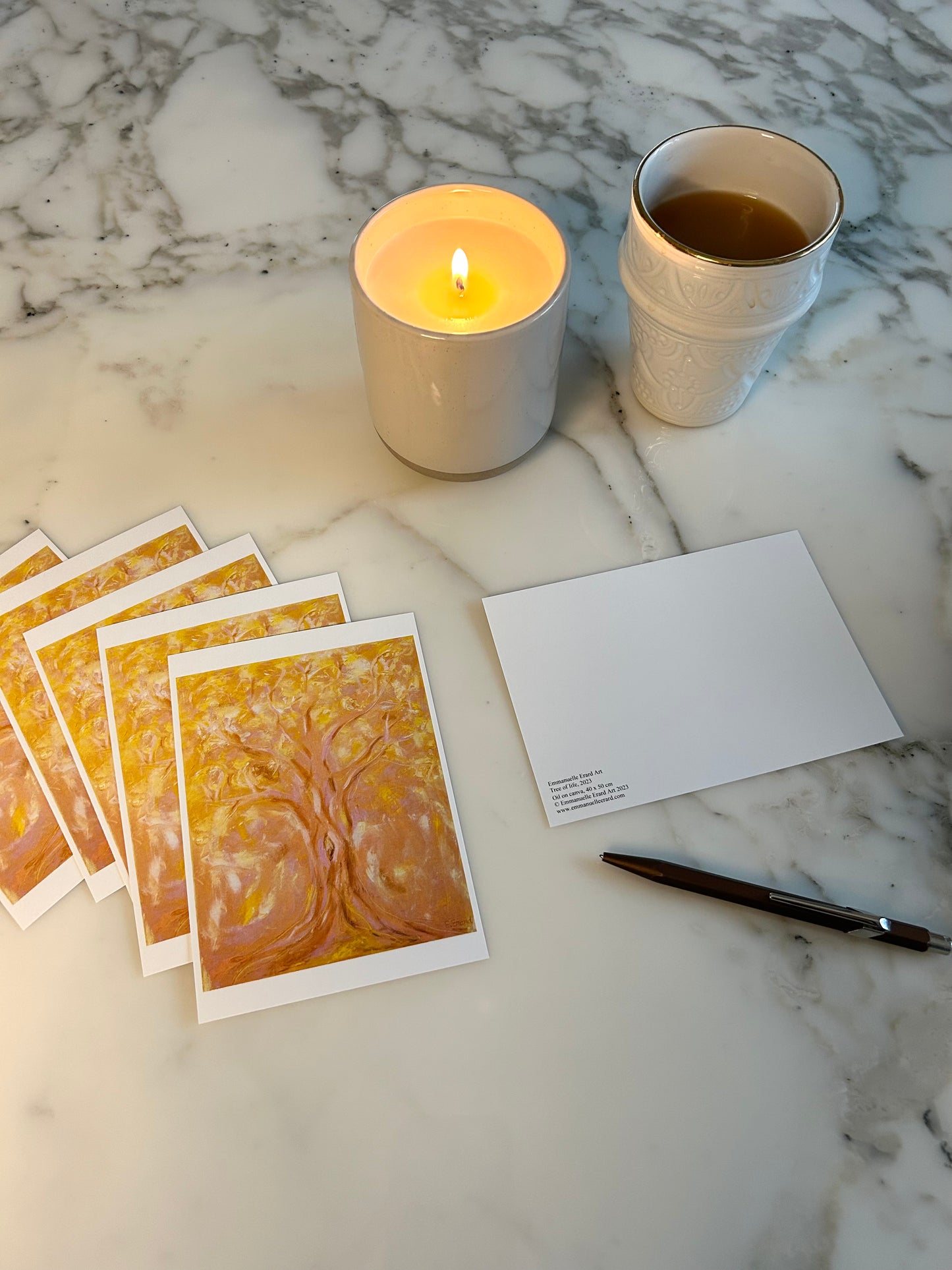 Tree of life, set of 5 cards A6, Emmanuelle Erard Art