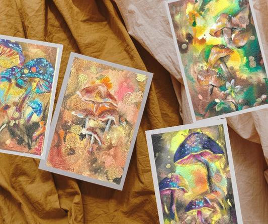 Mushrooms - Set of 4 Postcards A6