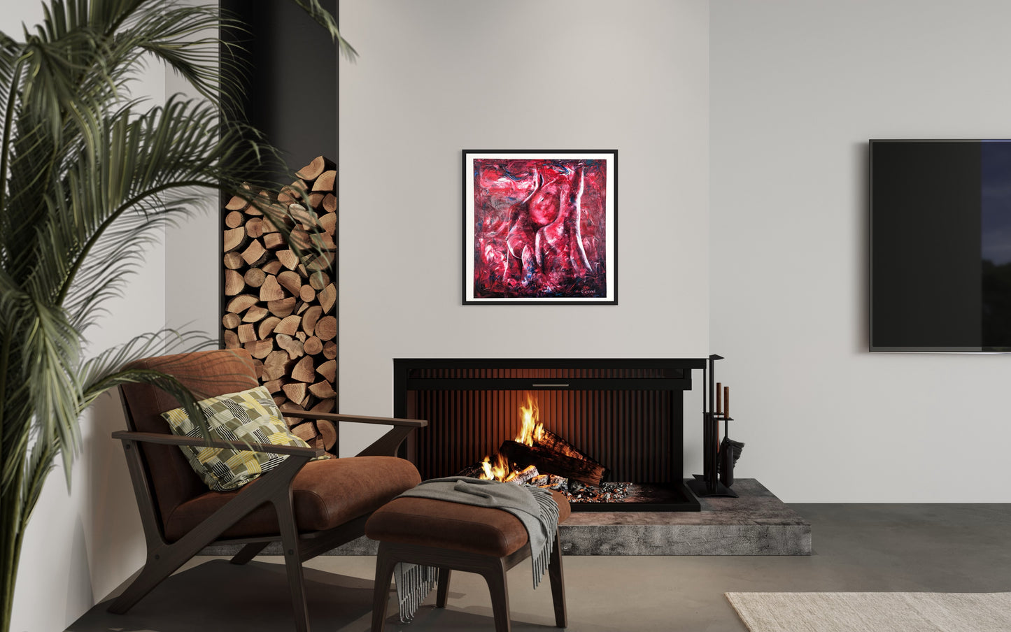 Woman and Fire - Fine Art Print - limited edition