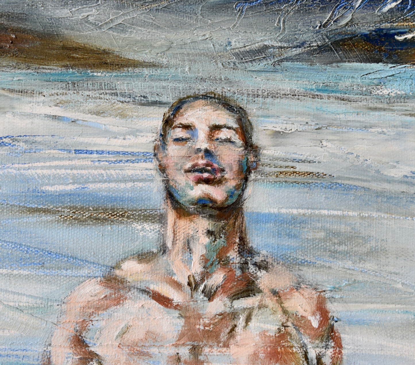 Man and Ice - original oil painting