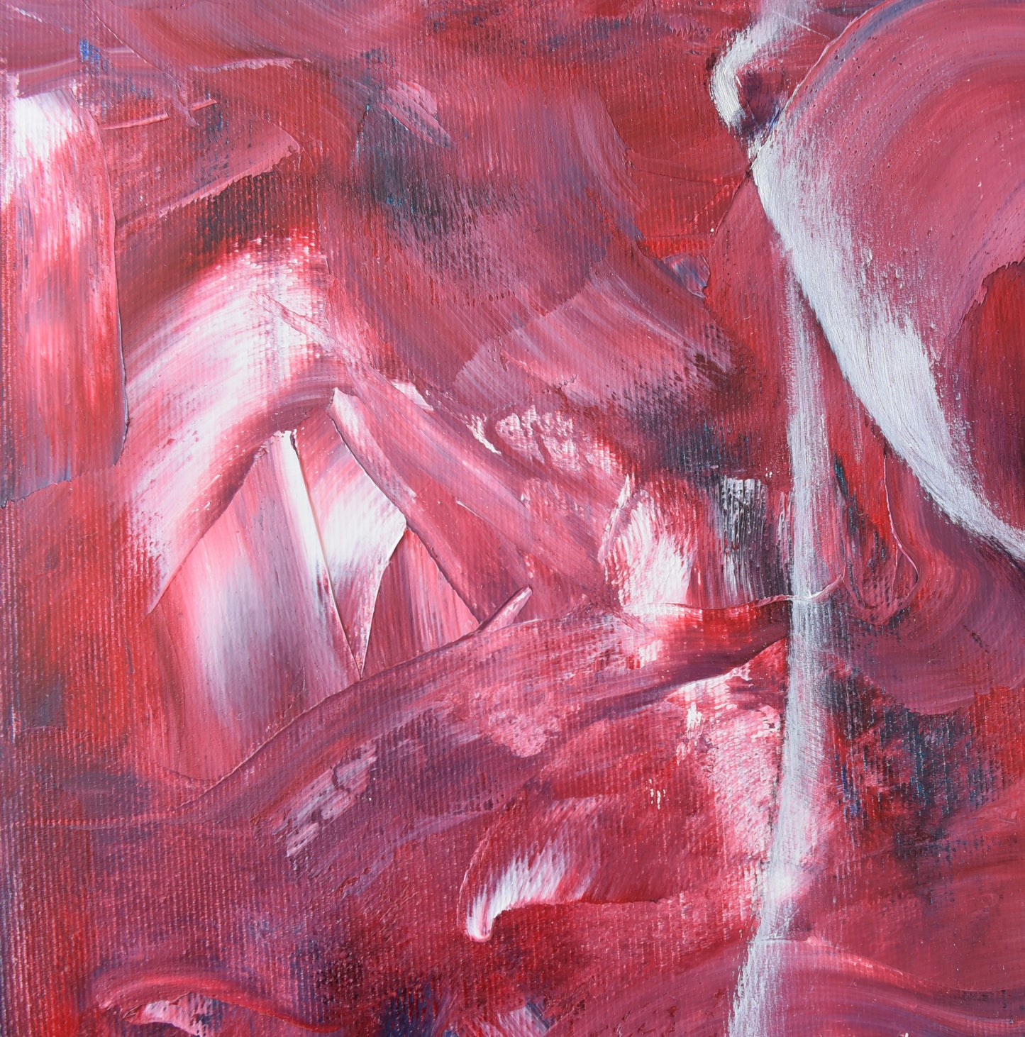 woman and fire, oil painting detail