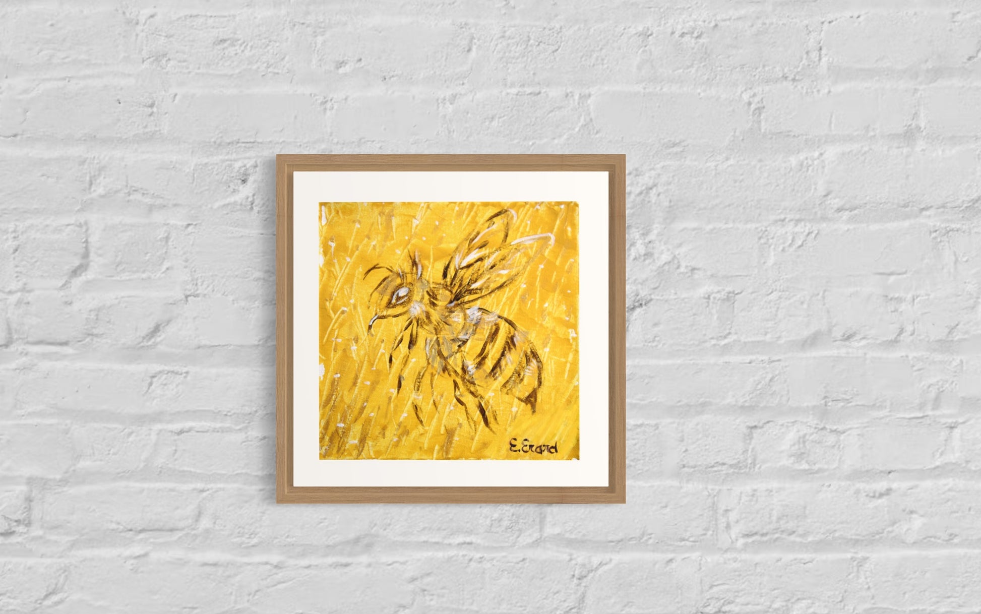 Bee, Fine Art Print, 30cm x30cm, Emmanuelle Erard Art 