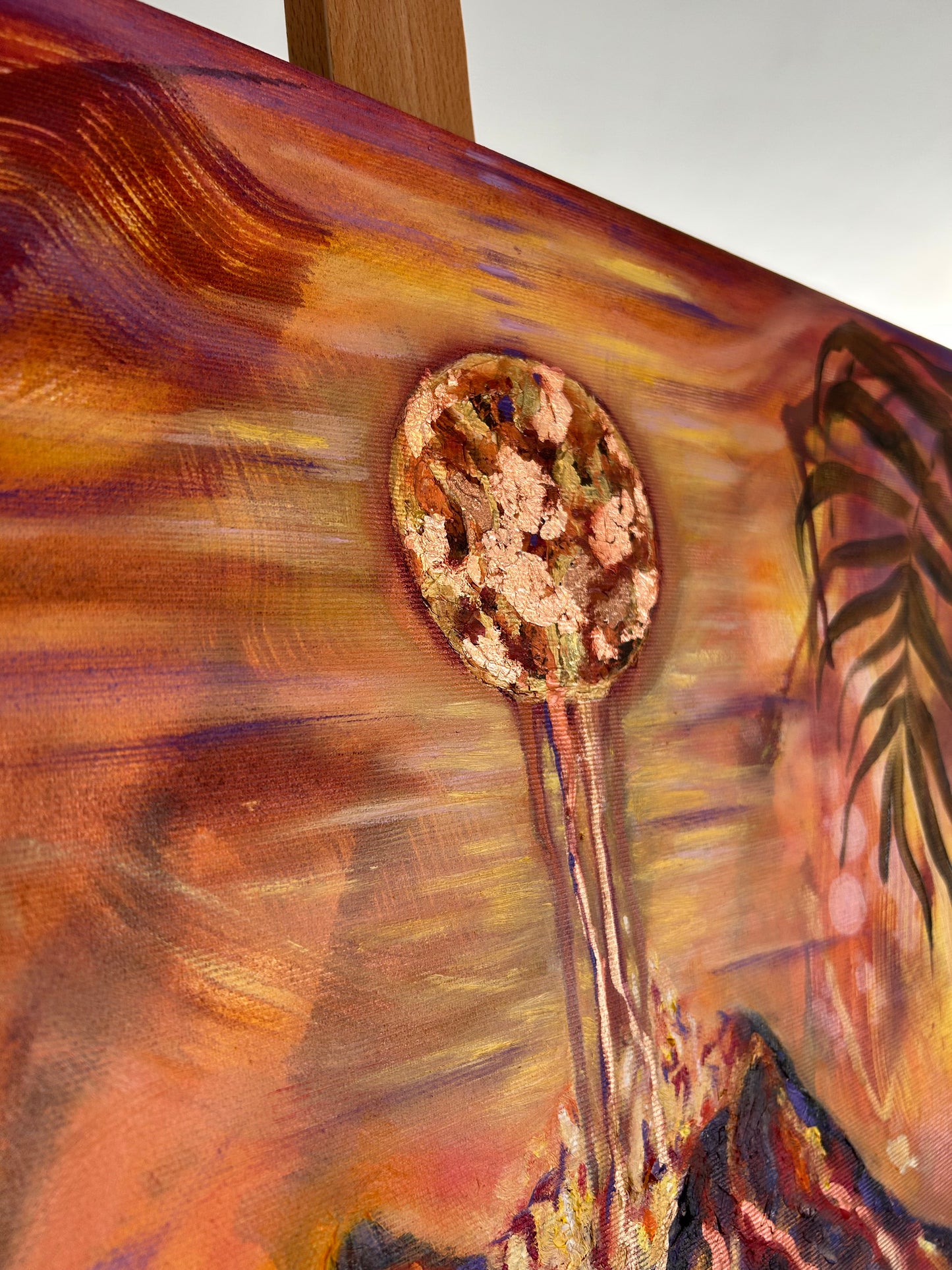 Earthgasm Painting, Full Moon, Volcano, Fire, earth awakening, spirituality, Feminine energy