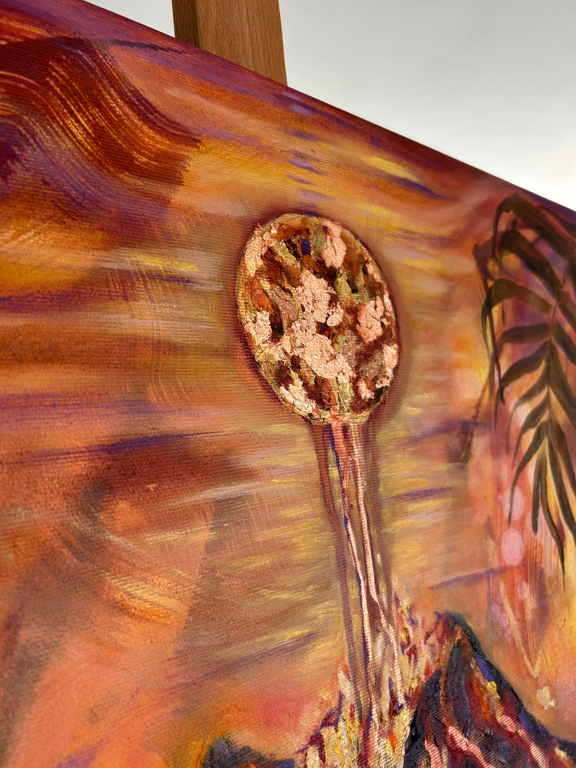 Earthgasm Painting, Full Moon, Volcano, Fire, earth awakening, spirituality, Feminine energy