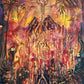 Earthgasm Painting, Full Moon, Volcano, Fire, earth awakening, spirituality, Feminine energy