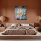 Faith painting for a deep meditative and dreamy feeling and energy in the bedroom. Emmanuelle Erard Art