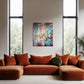 Faith painting for an hypnotic feeling and powerful energy in the living room, enabling you to open your imagination and dive into another world. Emmanuelle Erard Art