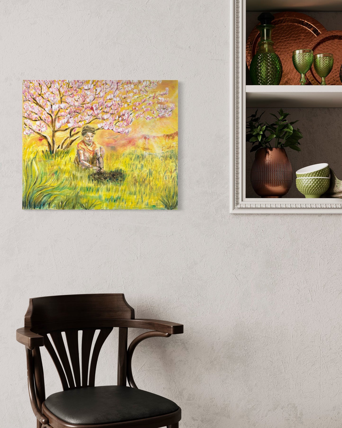 I love you little boy - original oil painting