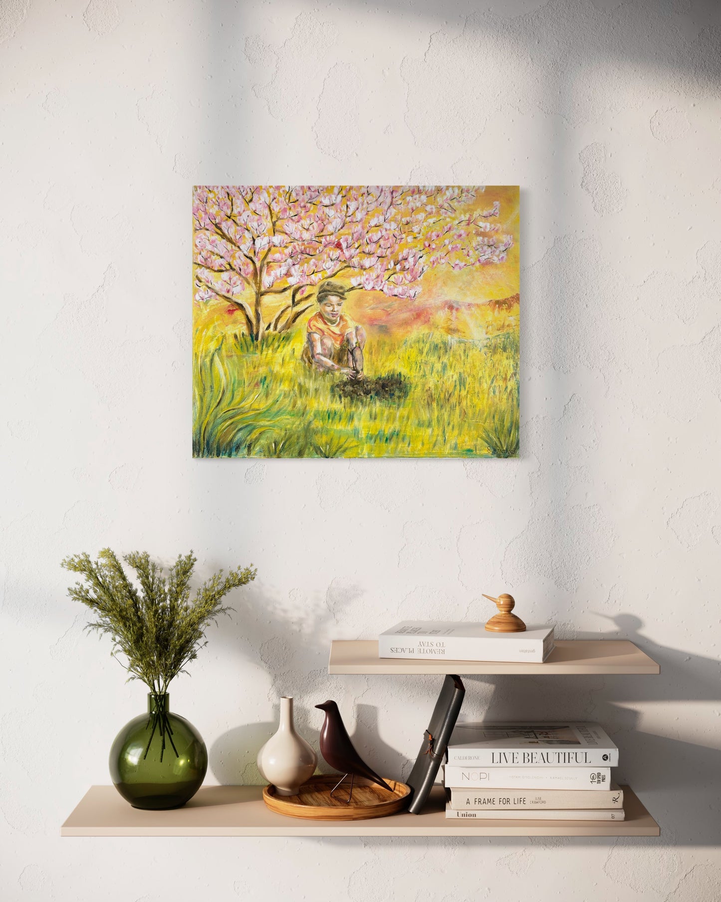 I love you little boy - original oil painting