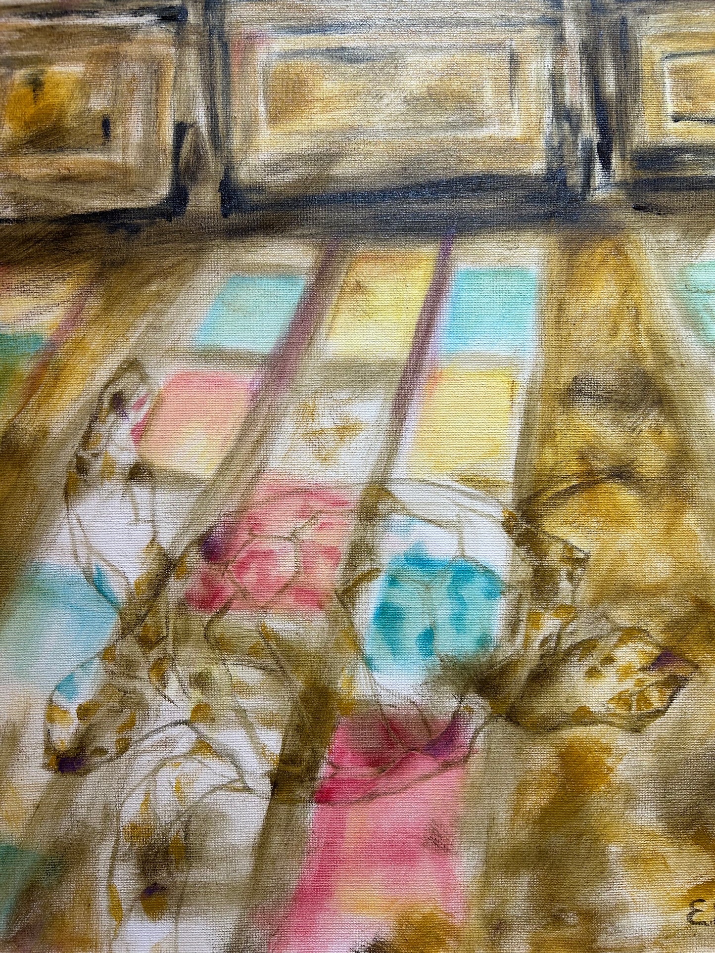The Journey through stained glass windows - original painting
