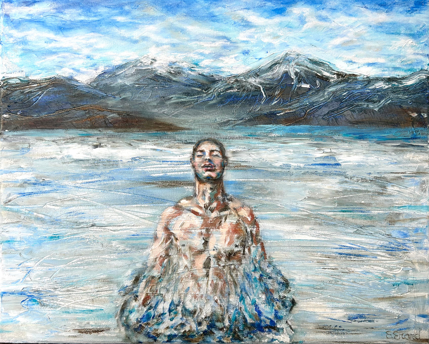 Man and Ice - original oil painting
