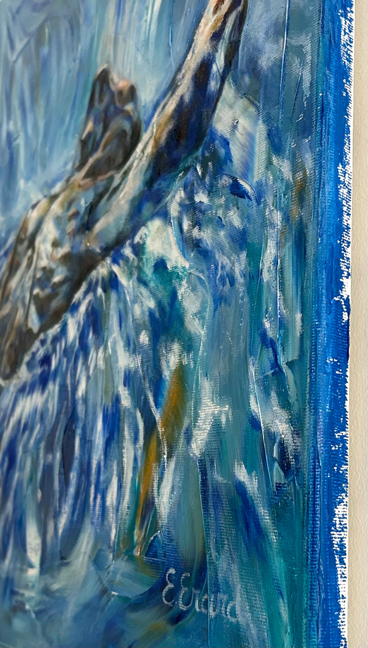 Mister Waterfall painting detail border