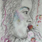 Savoring the Strawberries - original drawing
