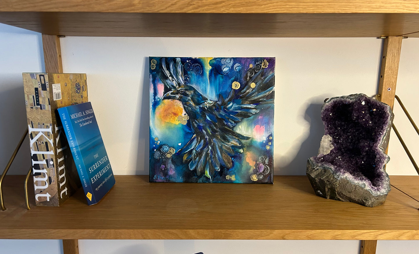 The Crow and the Lights - Original Painting