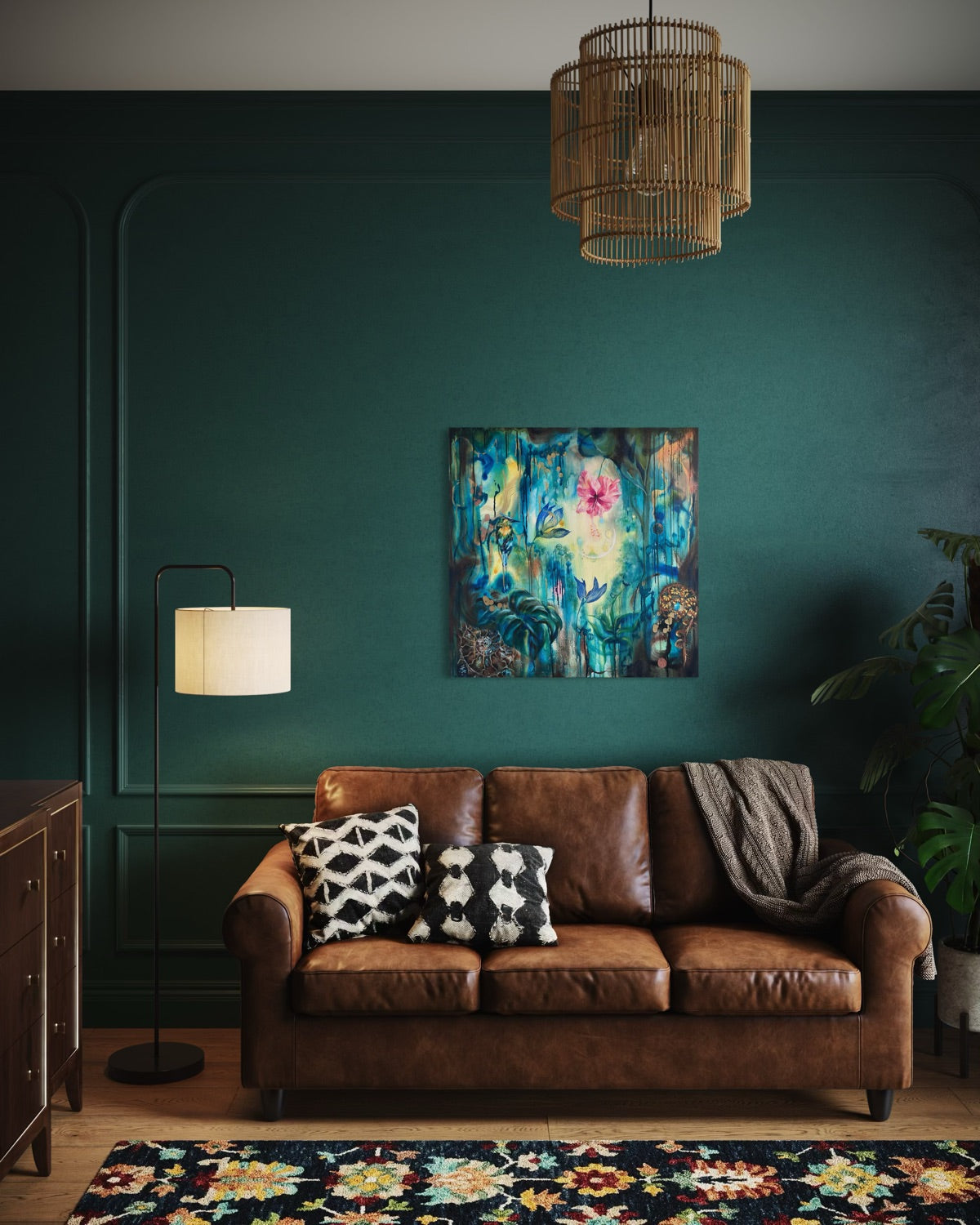 Emmanuelle Erard Art Original Painting_in the living room