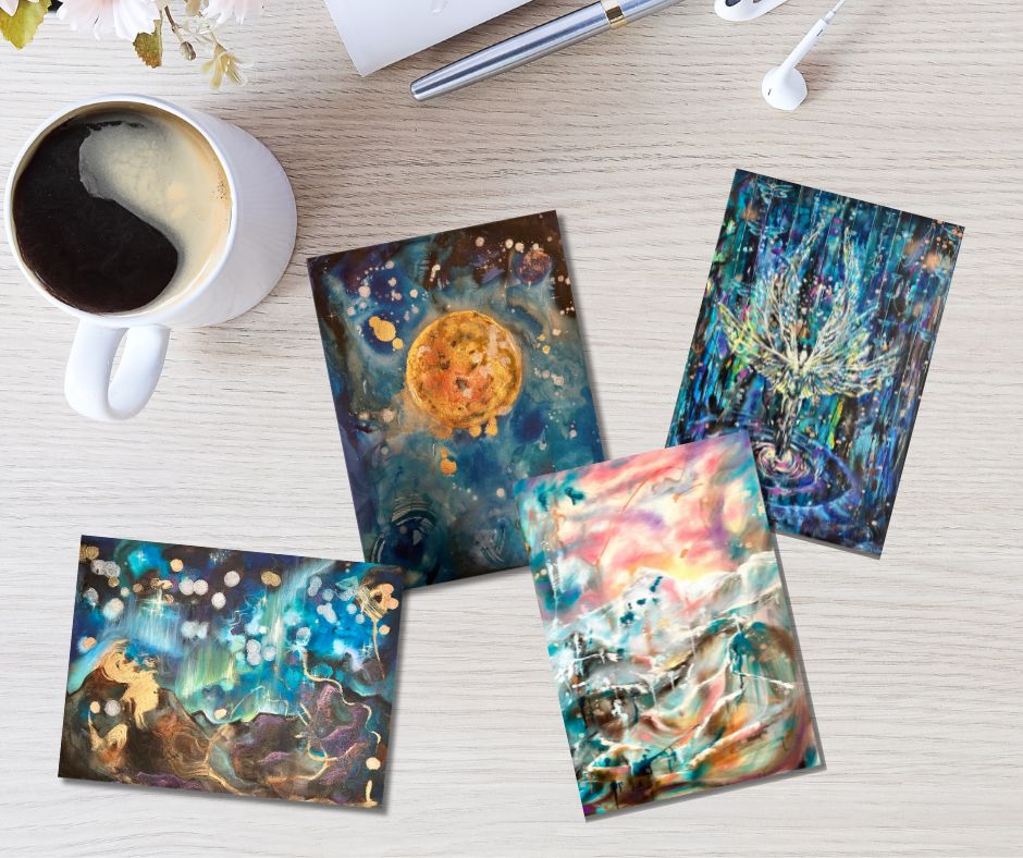 Winter Lights - Set of 4 Postcards A6